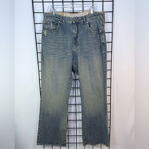 Vintage Unionbay Straight Jeans Size 38x32 Thrashed Retro Streetwear Punk Grunge